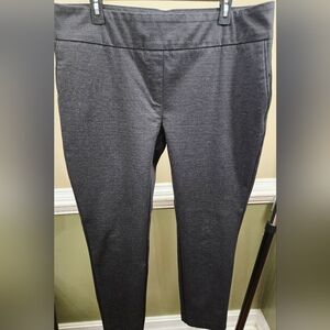 DALIA- Dark Gray pull on pants slim/straight fit